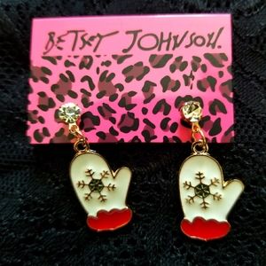 Betsey Johnson Mitten Earrings